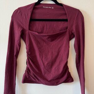 Maroon burgundy Long Sleeve Top❤